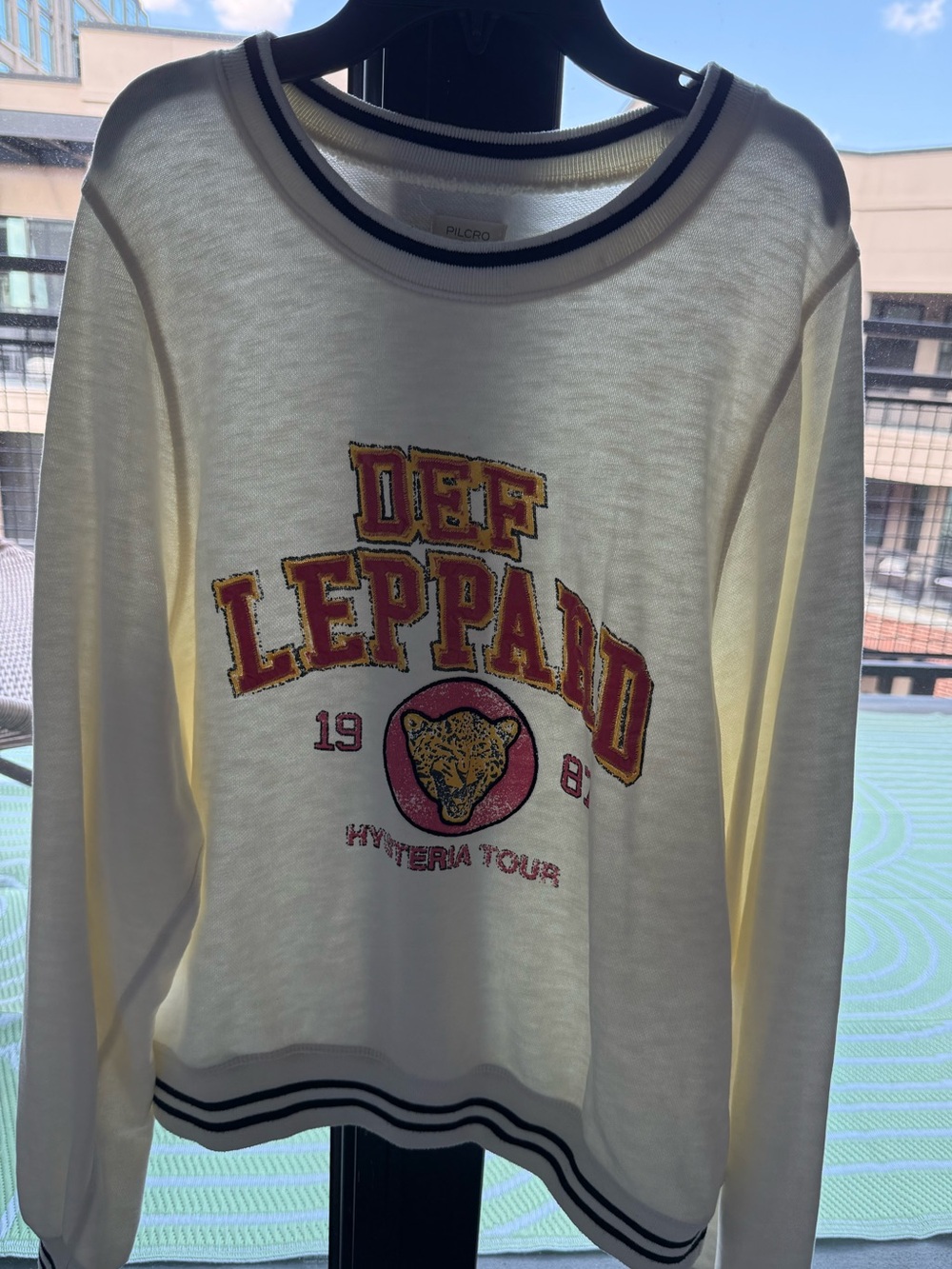 Pilcro Def Leopard Varsity Sweatshirt